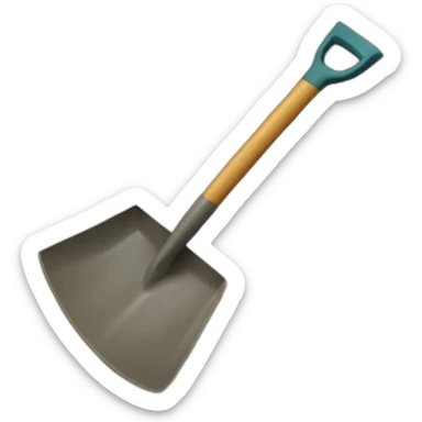 shovel and sand sticker