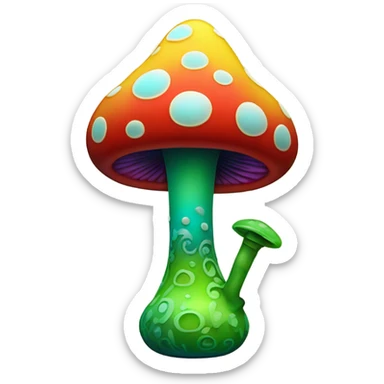 A bong that’s mushroom themed sticker