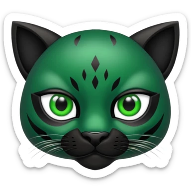 Pantera negra ojos verdes sticker