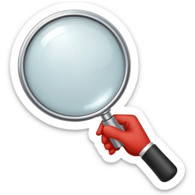 hand holding a Magnifier sticker