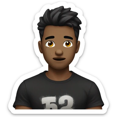 Emo guy crying sticker