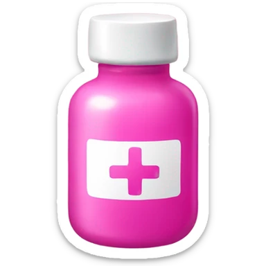 Pink medicine bottle sticker