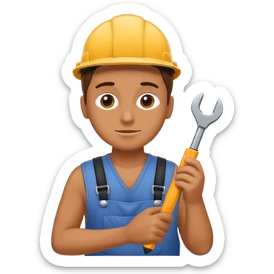 person Repairing a tool sticker