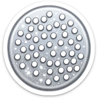 white glory glitter sticker