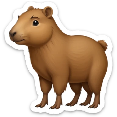 Capybara (Full) walking in 4 legs  sticker