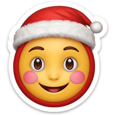 Cute christmas emoji sticker