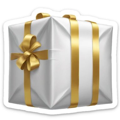 White package with gold inscription guess sticker