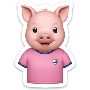Pig wearing Tommy hilifiger sticker