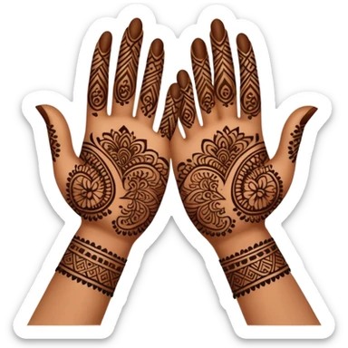 Arabic henna Hands  sticker