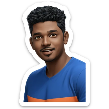 dark-skinned male outdoor portrait sticker