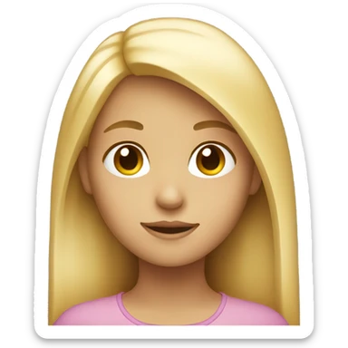 Blonde girl eyes to the left sticker