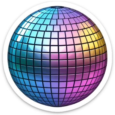 shiny disco ball sticker