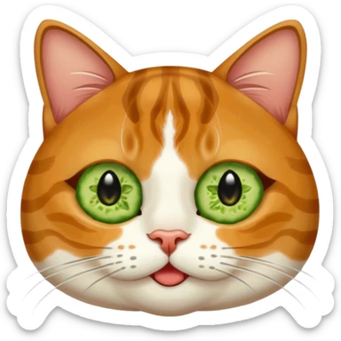 Katze mit Gurkenscheiben auf den Augen sticker