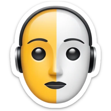 minimalist logo self2.art, focus on AI and art sticker