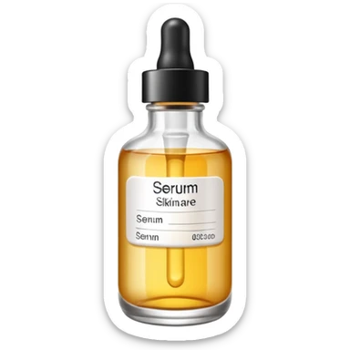 serum skincare avec ecriture sticker