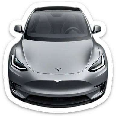 tesla model y gray sticker