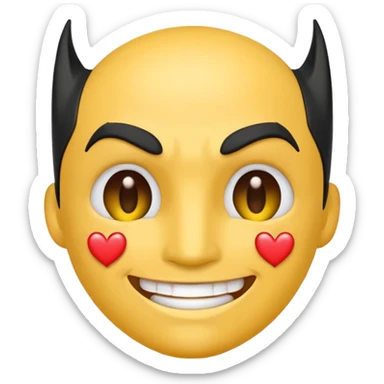 batman emoji with hearts in his eyes sticker