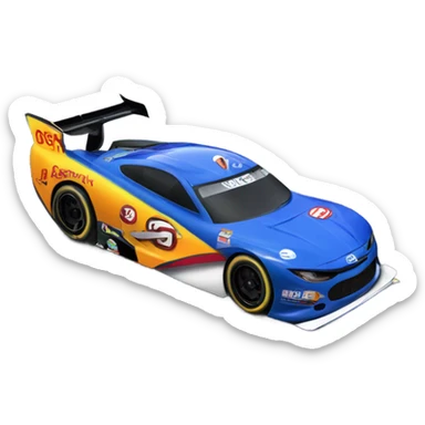 Race car on track sticker