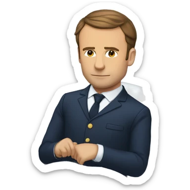 Macron en train de dormir sticker