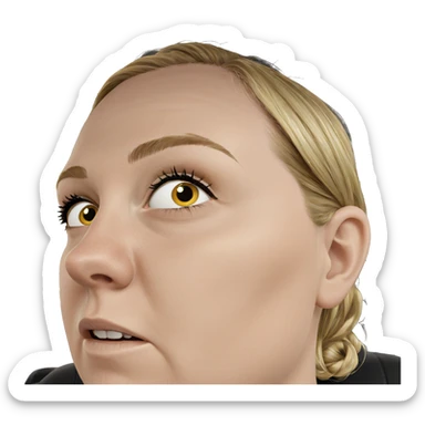 blonde girl in car interior sticker