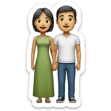 familia de 4 papá gordo cabello chino, mamá cabello güero lasio, hijo mayor cabello lasio sticker