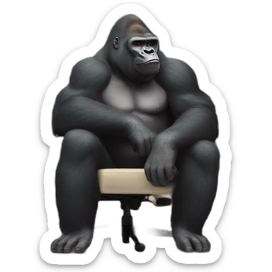 Gorilla putting President Joe Biden to sleep sticker