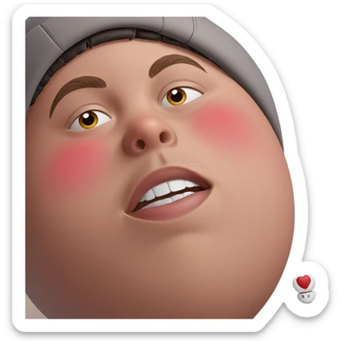 boy with hat and heart sticker