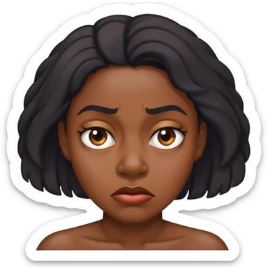 black woman with disgusted face sticker
