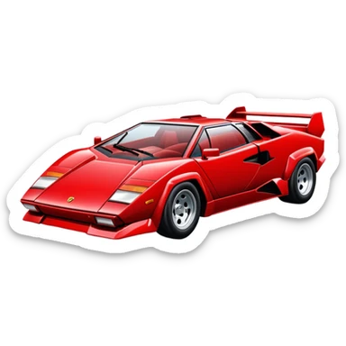 red Lamborghini Countach sticker