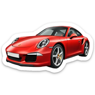 red Porsche 911 4S sticker