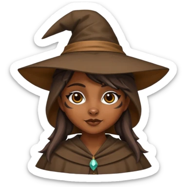 raccoon witch girl sticker