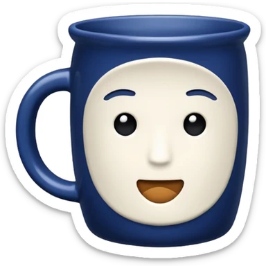 dark blue mug sticker