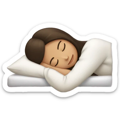Brunette girl sleeping sticker