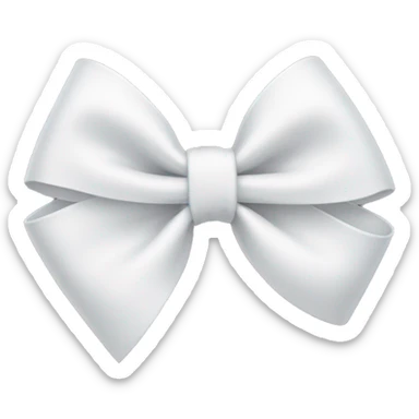 white hair bow sticker