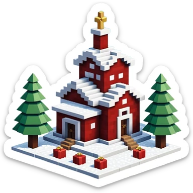 Minecraft Xmas sticker