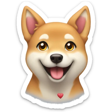 siba inu adore | crush | hearts | in love | smiling face with hearts sticker
