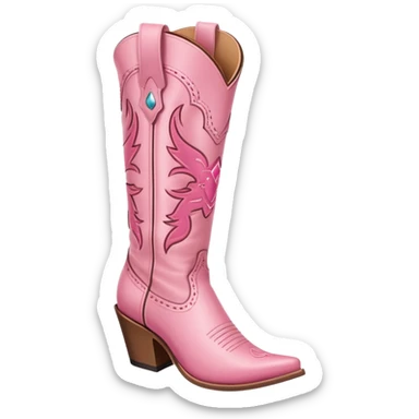 pink cowgirl boot sticker