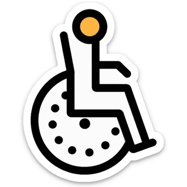 design4all logo, inclusive design concept with accessibility symbols sticker
