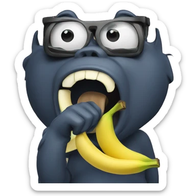 Banana eating banana sticker