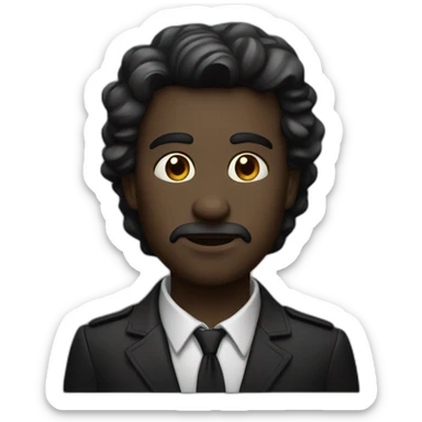 Noir choqué sticker