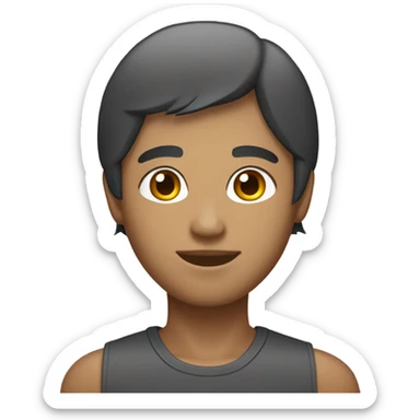 Short bob haircut sticker