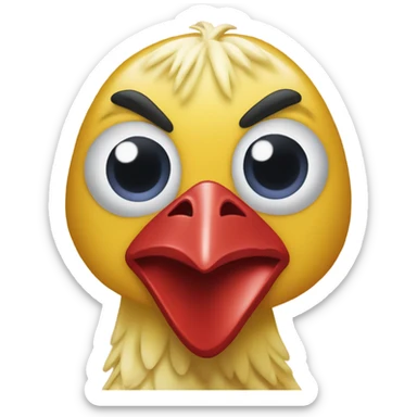 Gallo con los ojos tapados  sticker