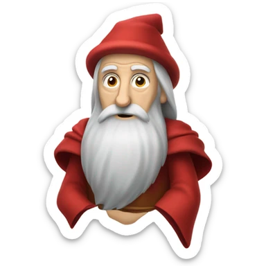 A wizard wt ed robe and no hat very old sticker