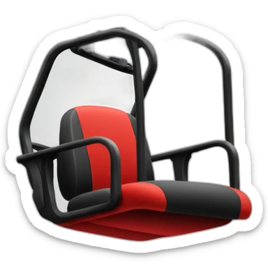 black and red chair lift no background sticker