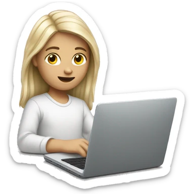 white teenager with laptop sticker