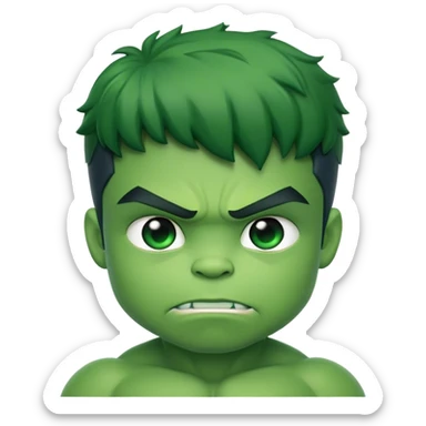 Super hero hulk kid sticker