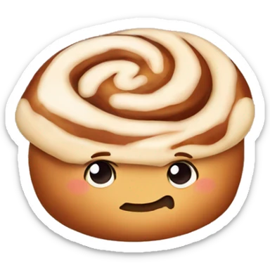 Cinnamon bun for fall sticker