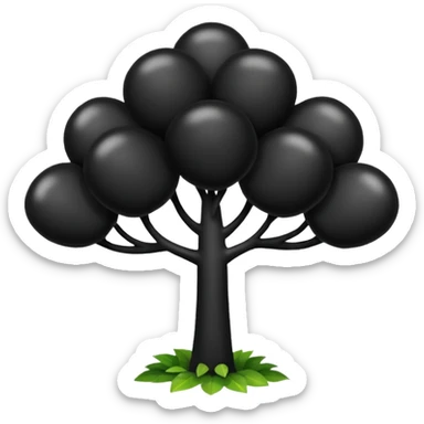 Un trébol de cinco hojas negro  sticker