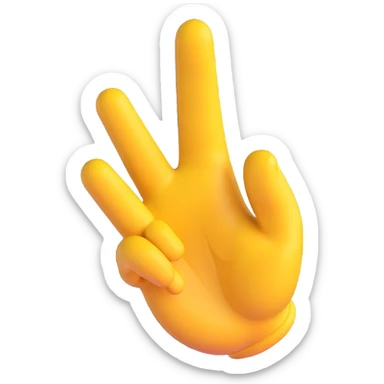 fig hand gesture, 3D emoji style sticker
