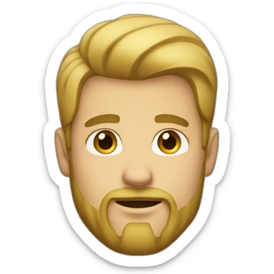 Without a beard, only with a beard and goatee. The hair is less dense than that and its color is blond sticker